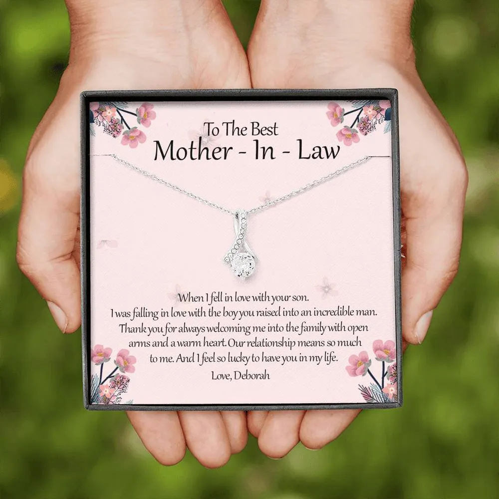 Personalized To The Best Mother-In-Law Alluring Luxury Necklace