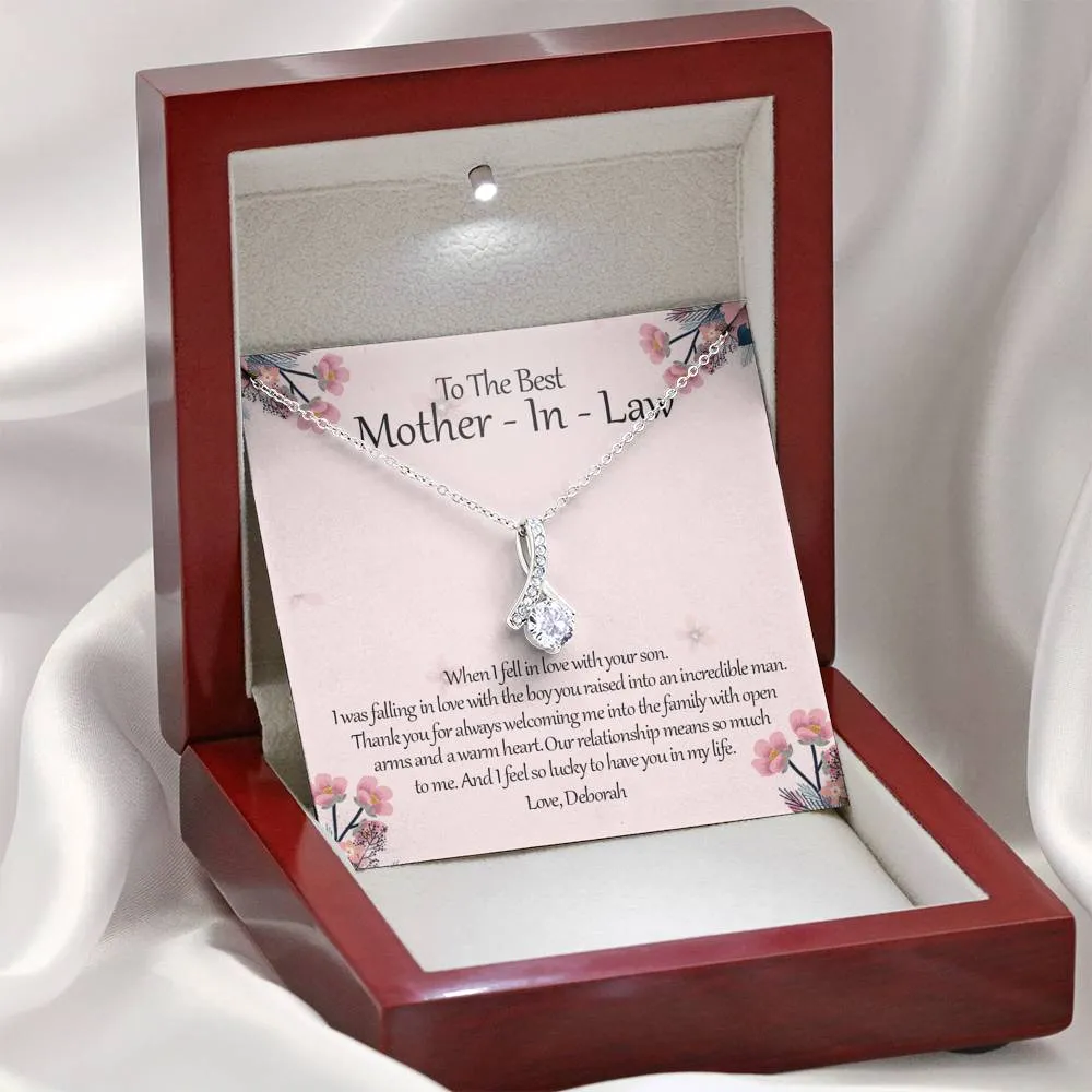 Personalized To The Best Mother-In-Law Alluring Luxury Necklace
