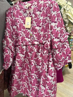 PINK FLORAL PRINT DRESS