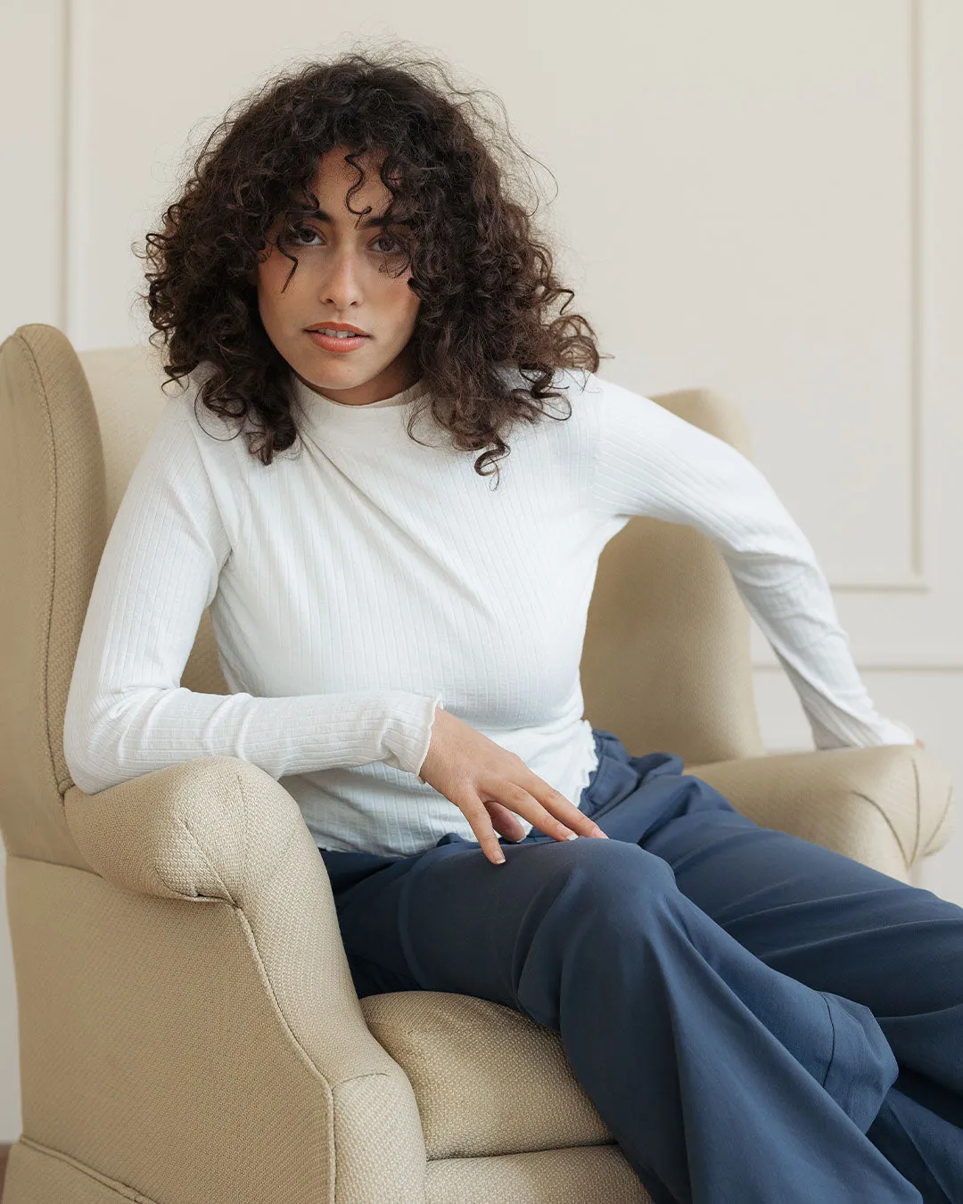 Plain Long Sleeves  Basic Top
