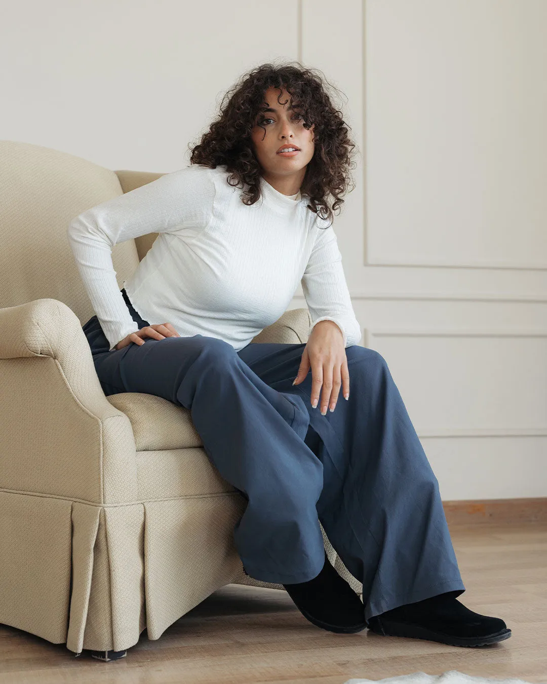 Plain Long Sleeves  Basic Top