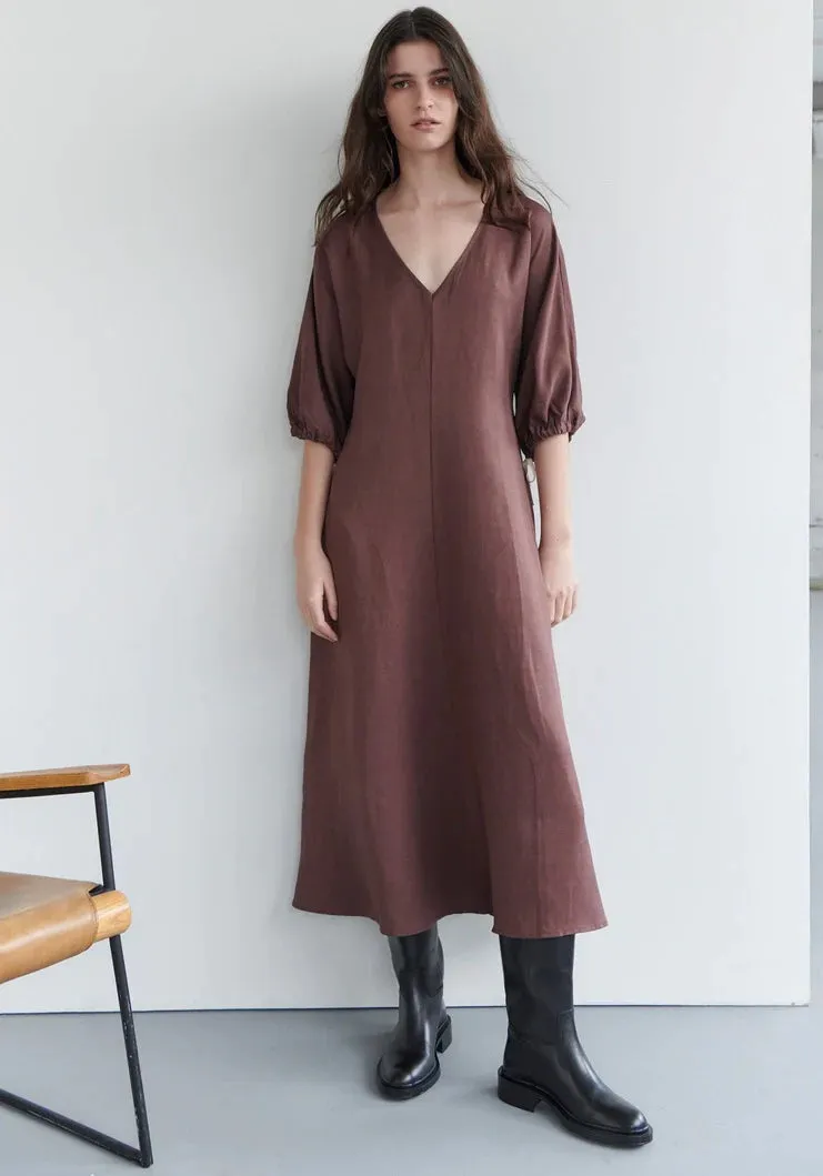 Pol Clothing - Focus Dress - Chocolate