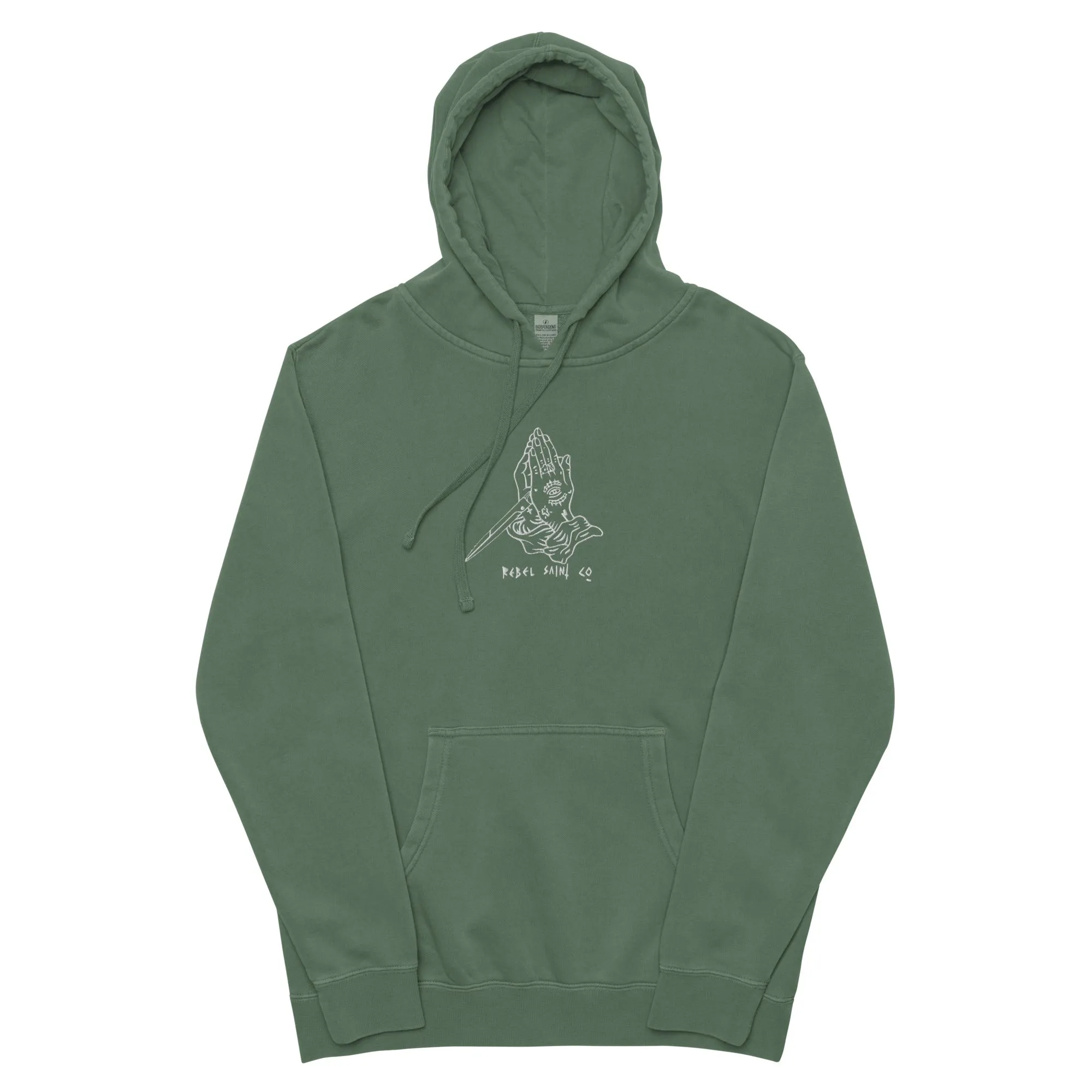 Prayer hands Unisex pigment-dyed hoodie