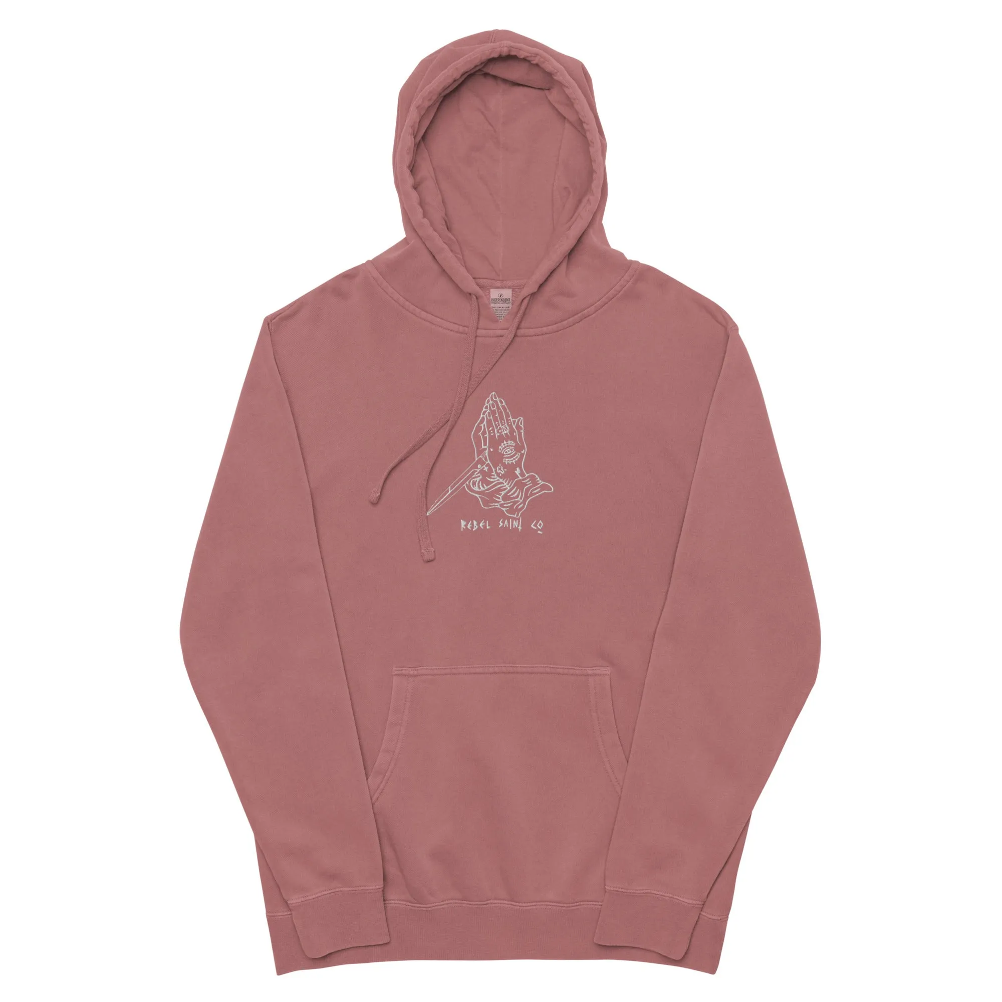 Prayer hands Unisex pigment-dyed hoodie