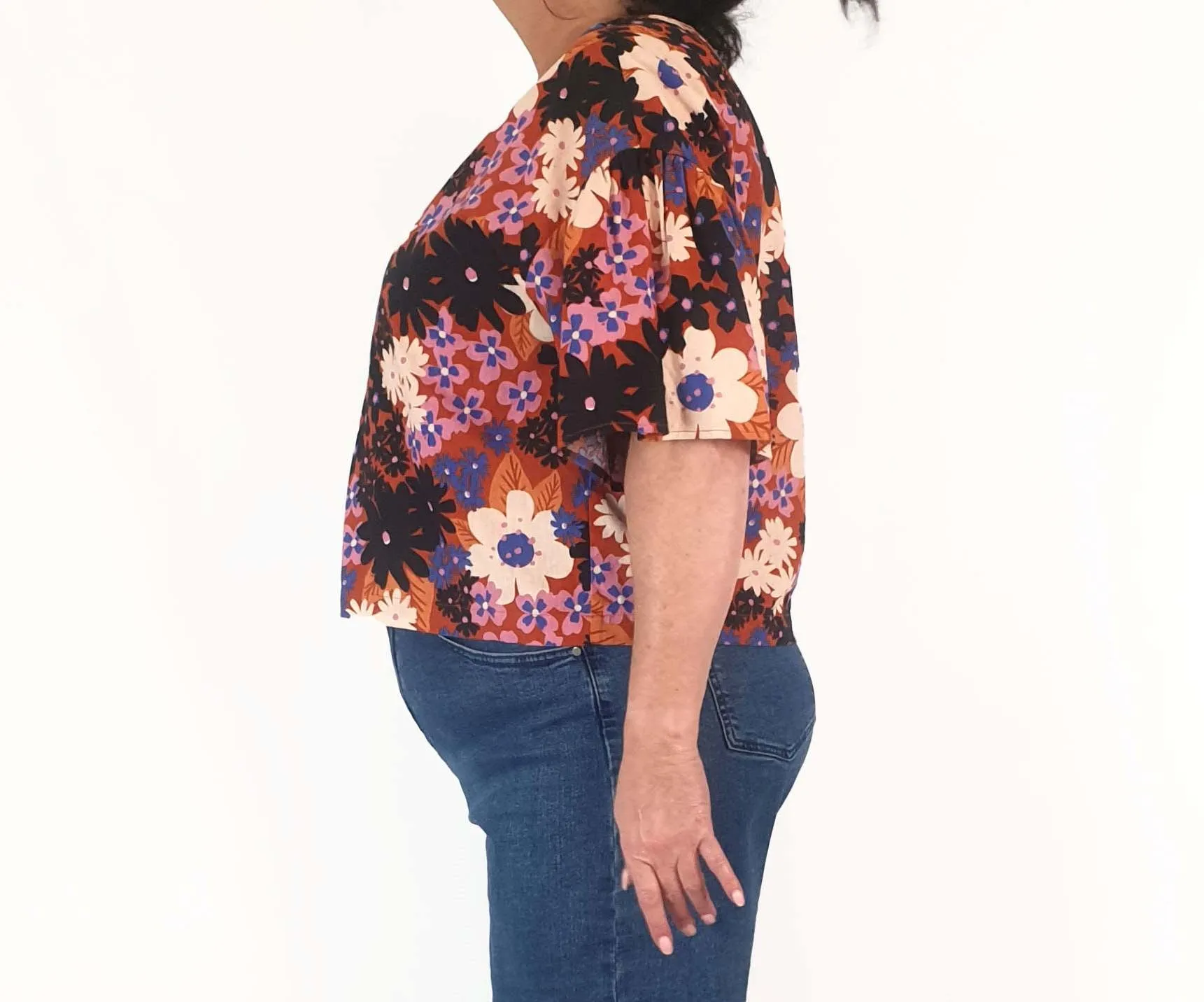 Princess Highway pink-based flower print top size 16