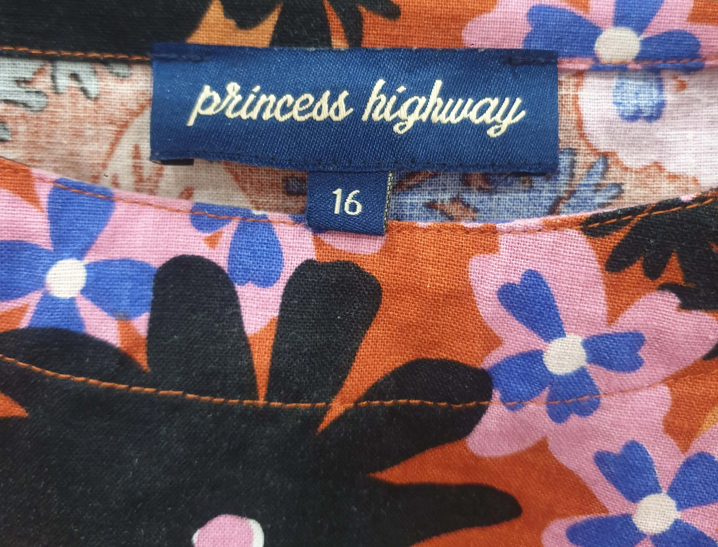 Princess Highway pink-based flower print top size 16