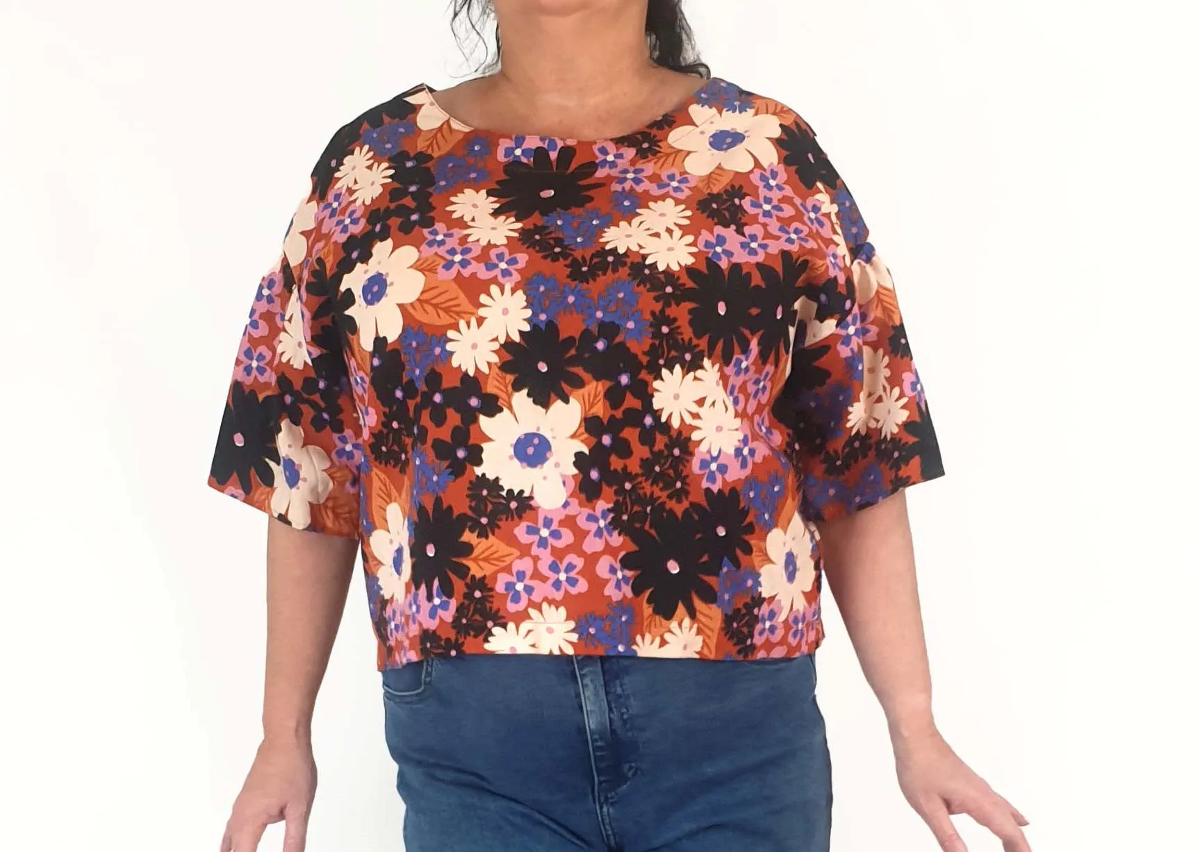 Princess Highway pink-based flower print top size 16