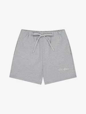 Prior Embroidery Logo Fitted Sweatshorts Heather Grey