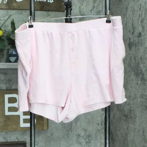 Private Label Women’s Light Pink Terry Beach Cloth Shorts Pink 3X