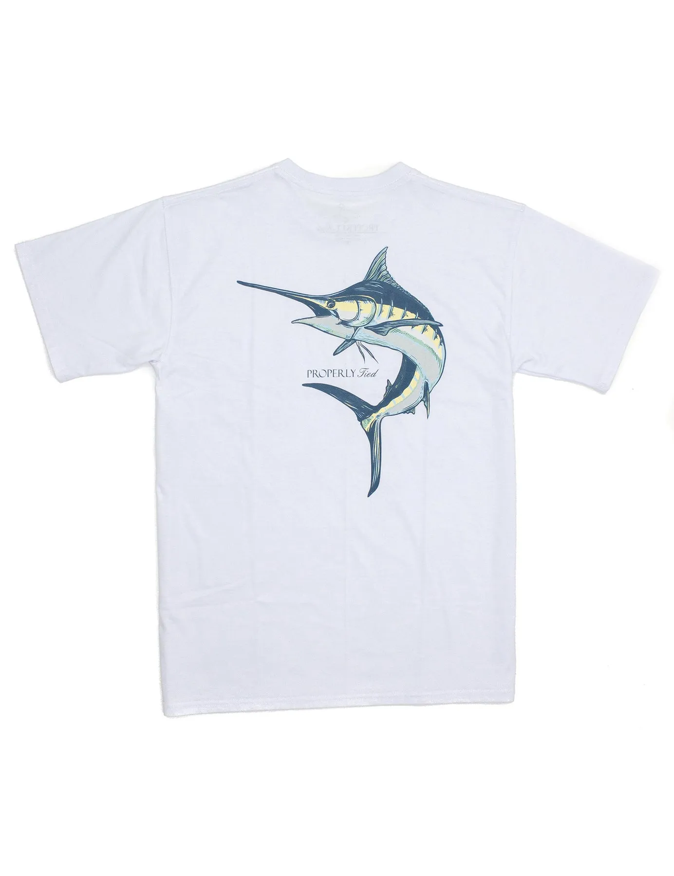 Properly Tied Boys Blue Marlin SS Tee - White
