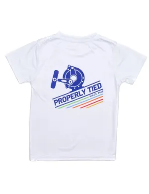 Properly Tied Boys Performance Tee SS Sport Reel - White