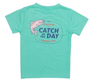 Properly Tied Performance Tee Catch of the Day - Soft Green