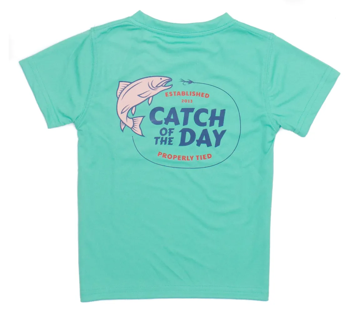 Properly Tied Performance Tee Catch of the Day - Soft Green