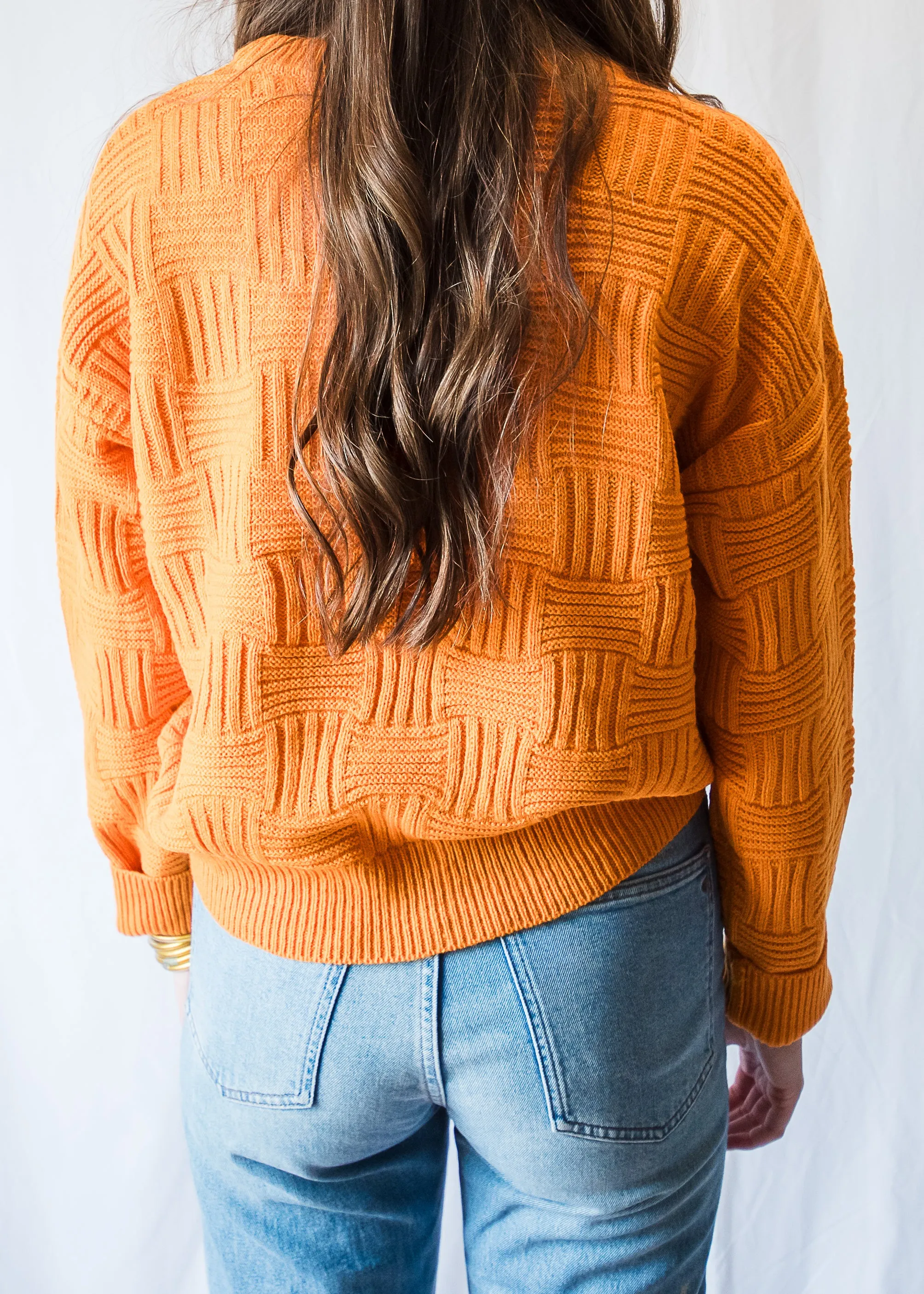 Pumpkin Spice Textured Sweater