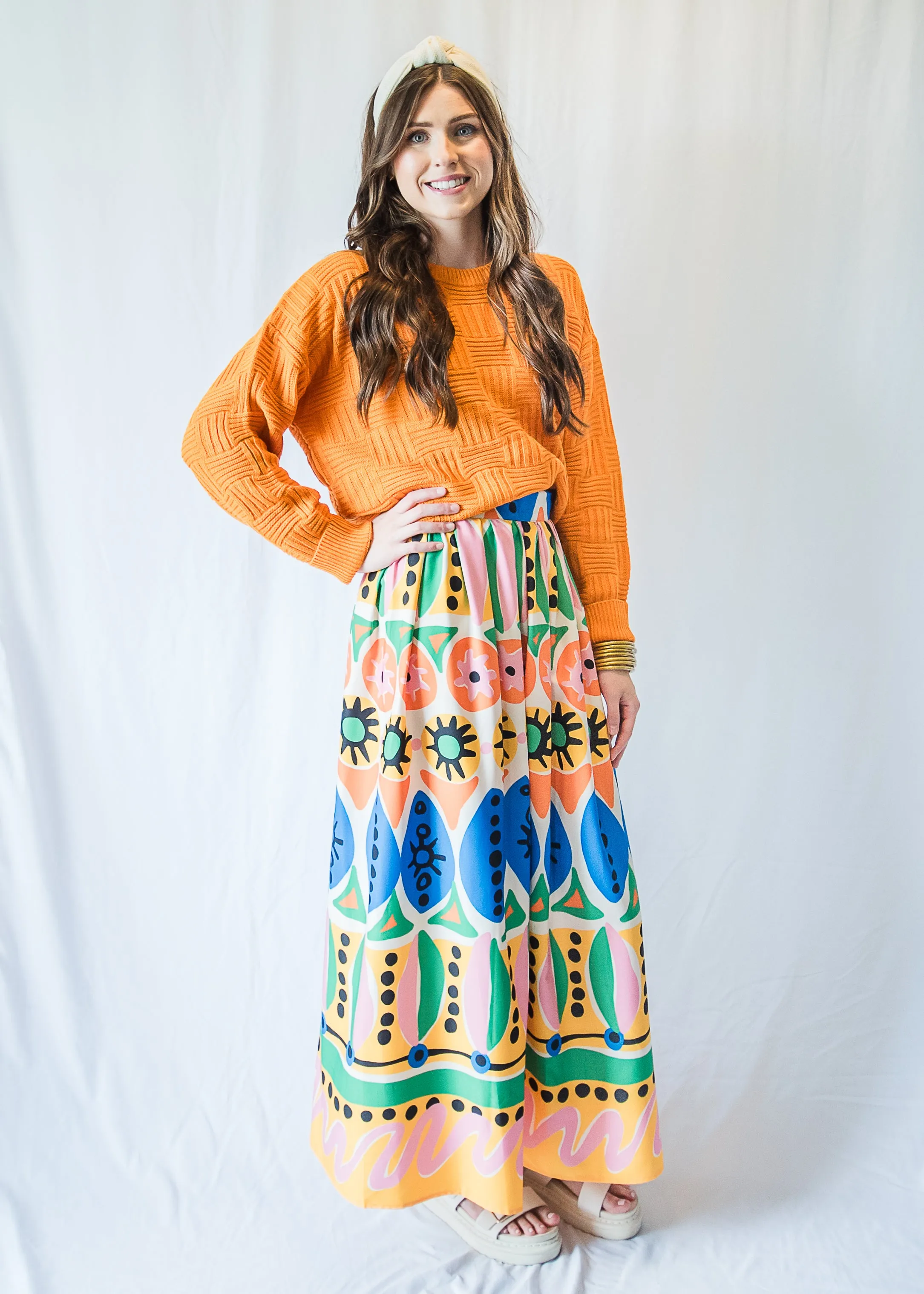 Pumpkin Spice Textured Sweater