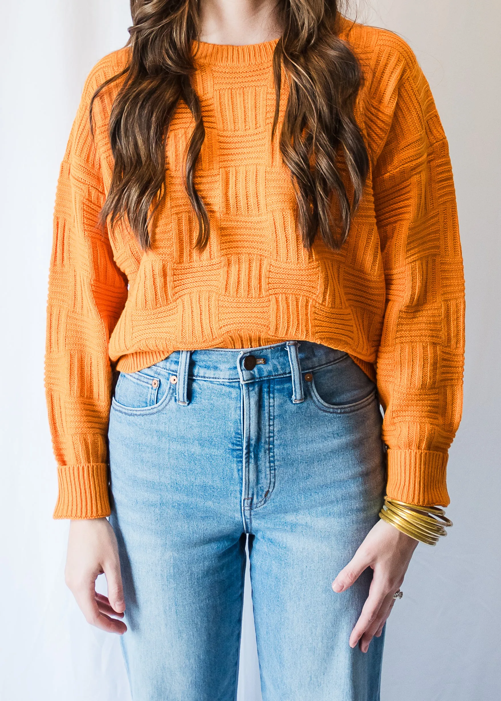Pumpkin Spice Textured Sweater