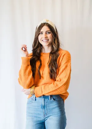 Pumpkin Spice Textured Sweater