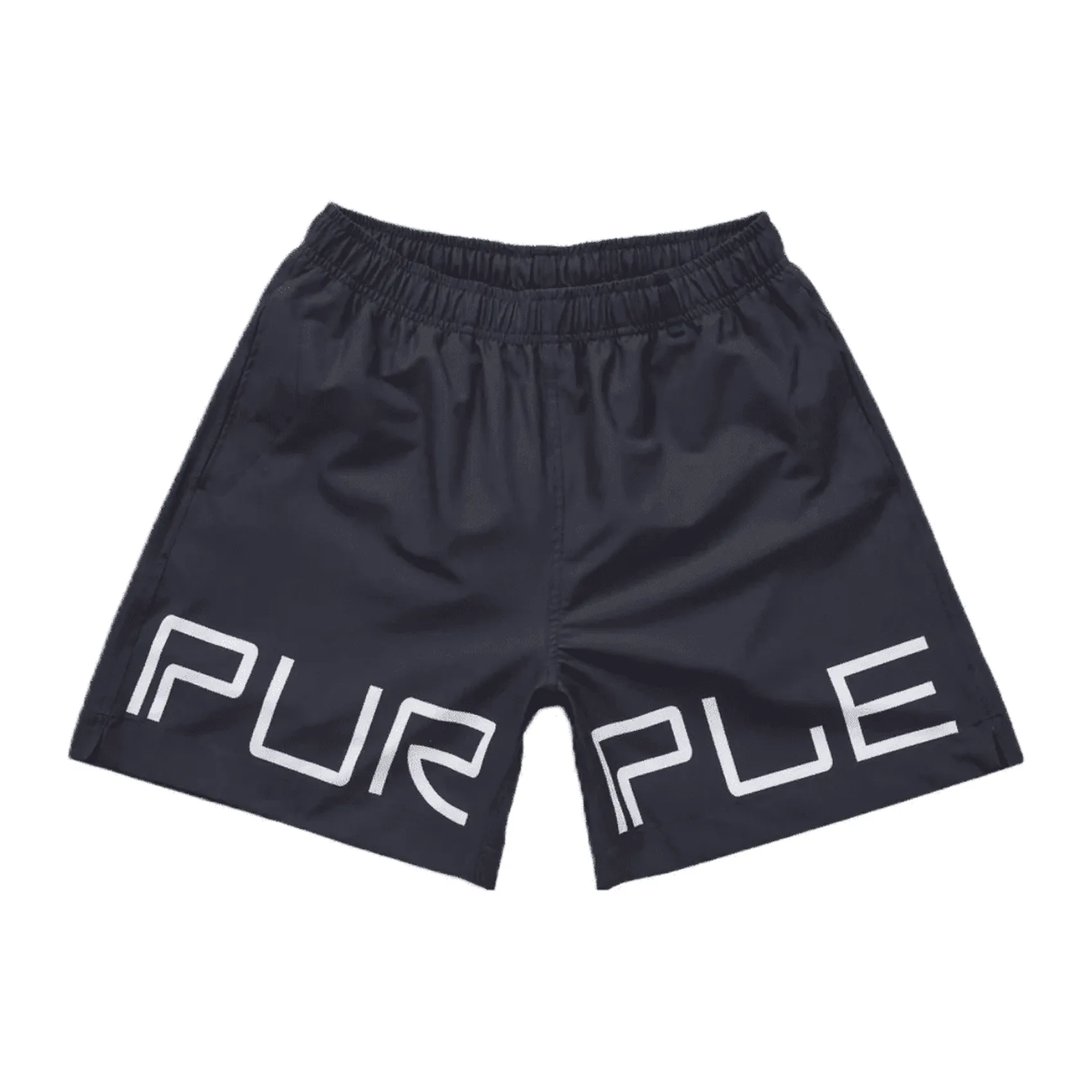 Purple Brand 'Black Wordmark' Shorts