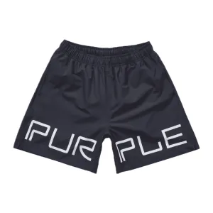Purple Brand 'Black Wordmark' Shorts