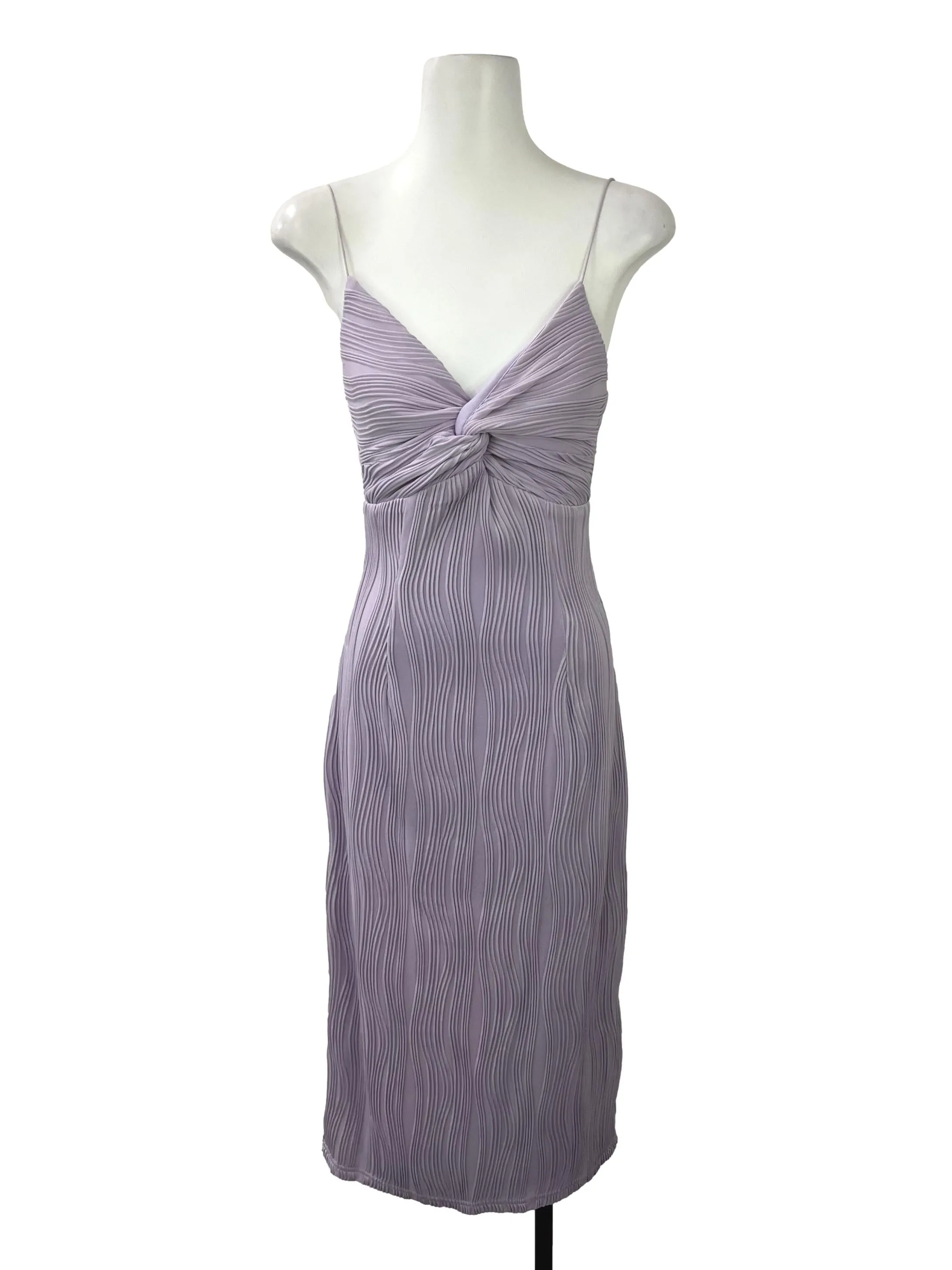Purple Textured Bodycon Dress