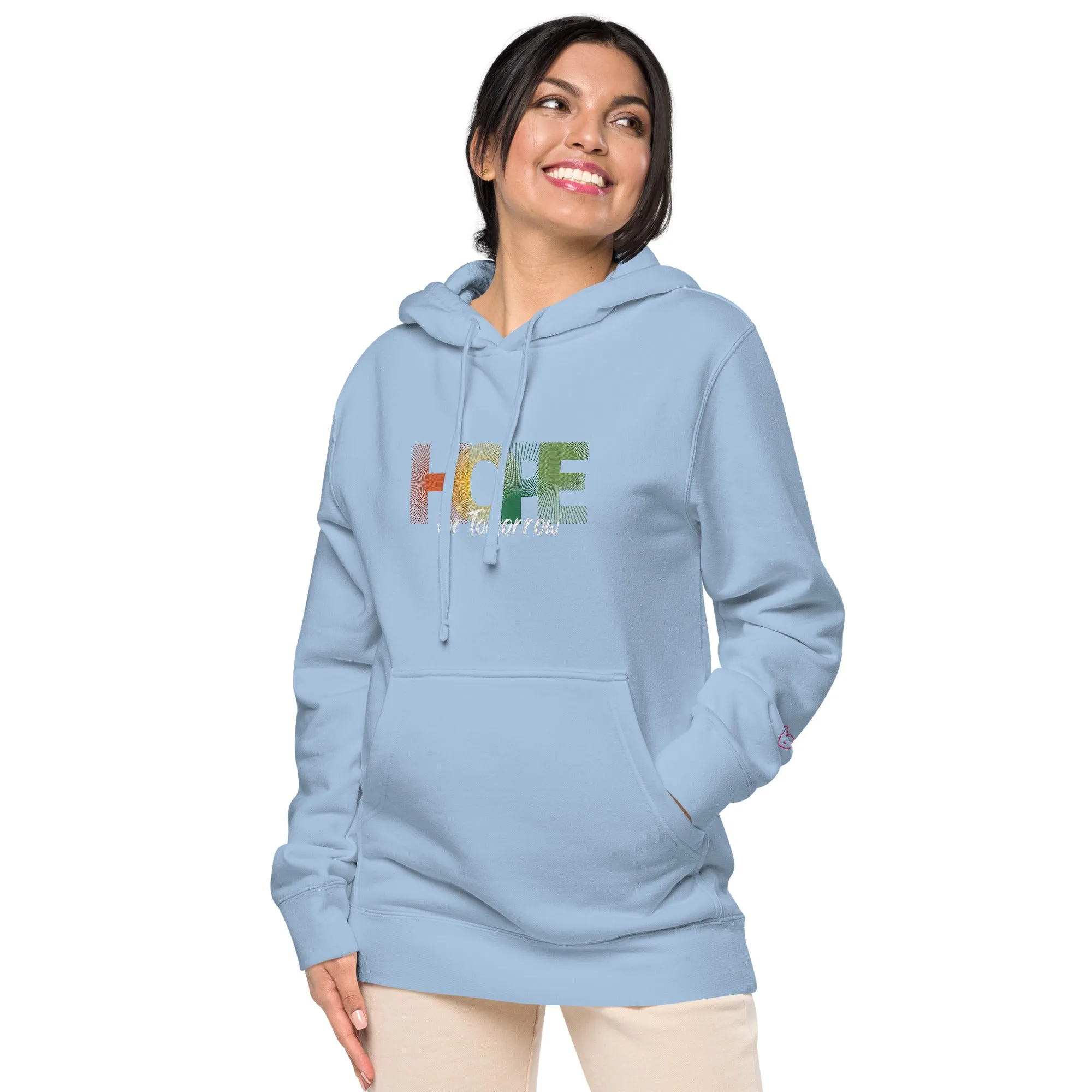 "Hope for Tomorrow" Unisex pigment-dyed hoodie