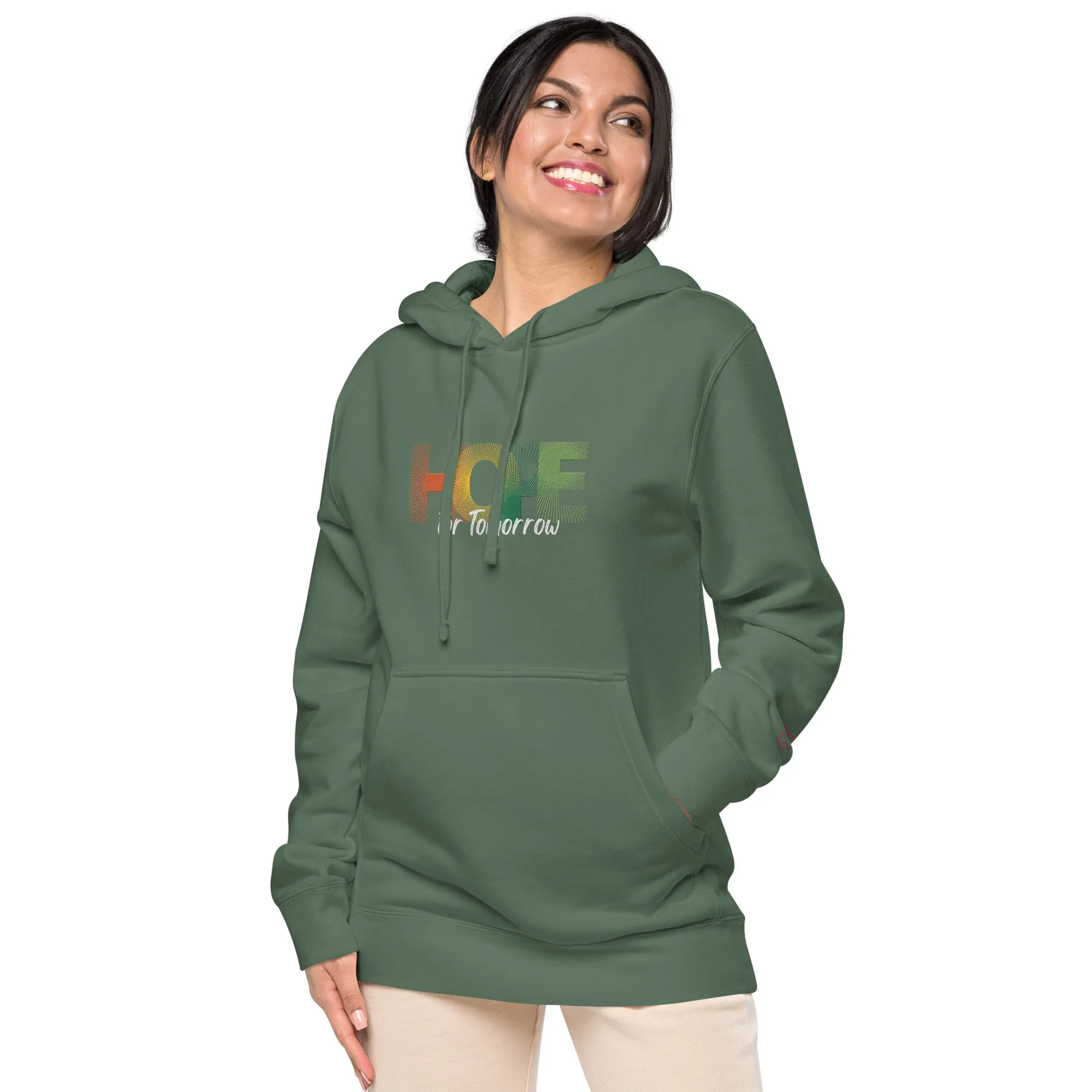 "Hope for Tomorrow" Unisex pigment-dyed hoodie