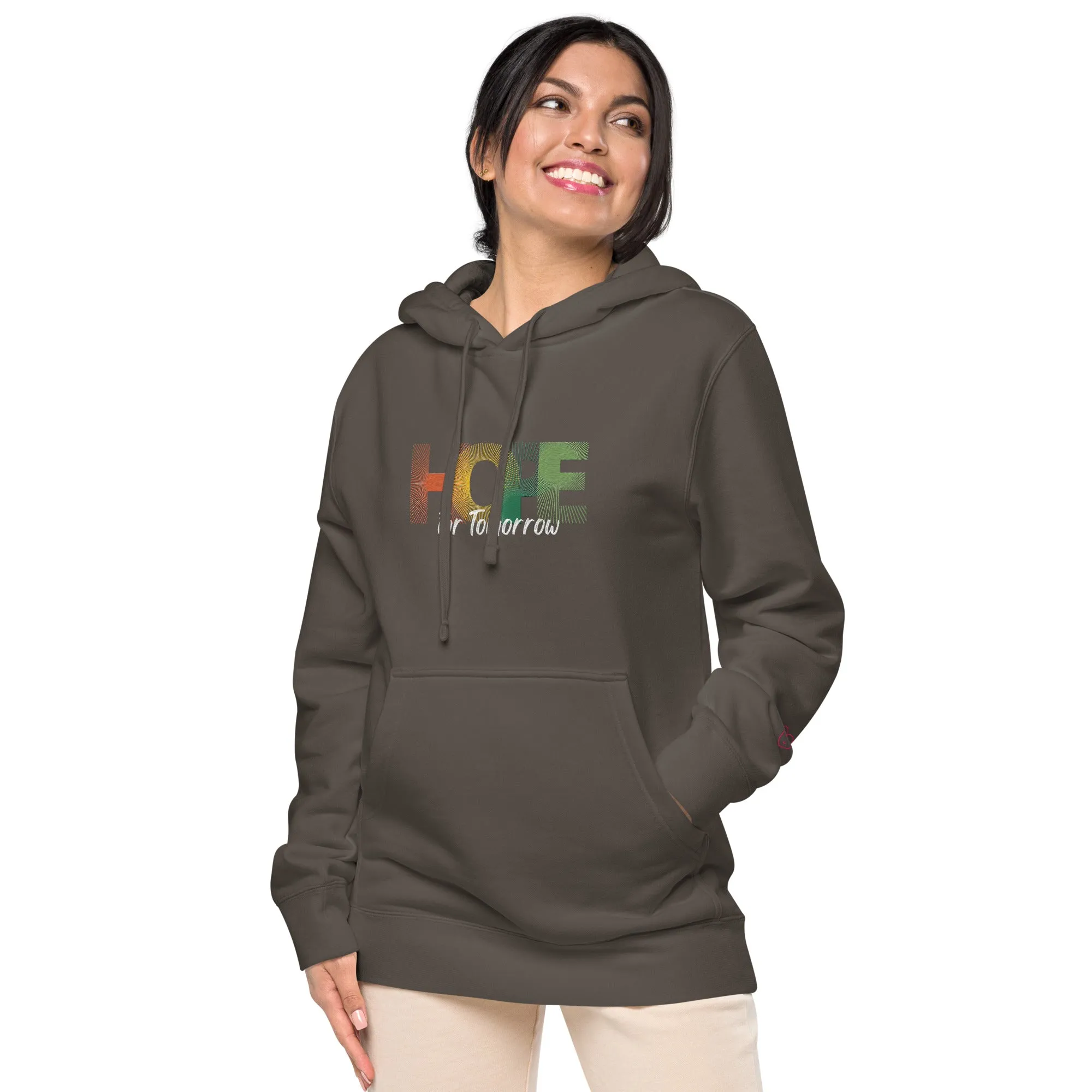 "Hope for Tomorrow" Unisex pigment-dyed hoodie