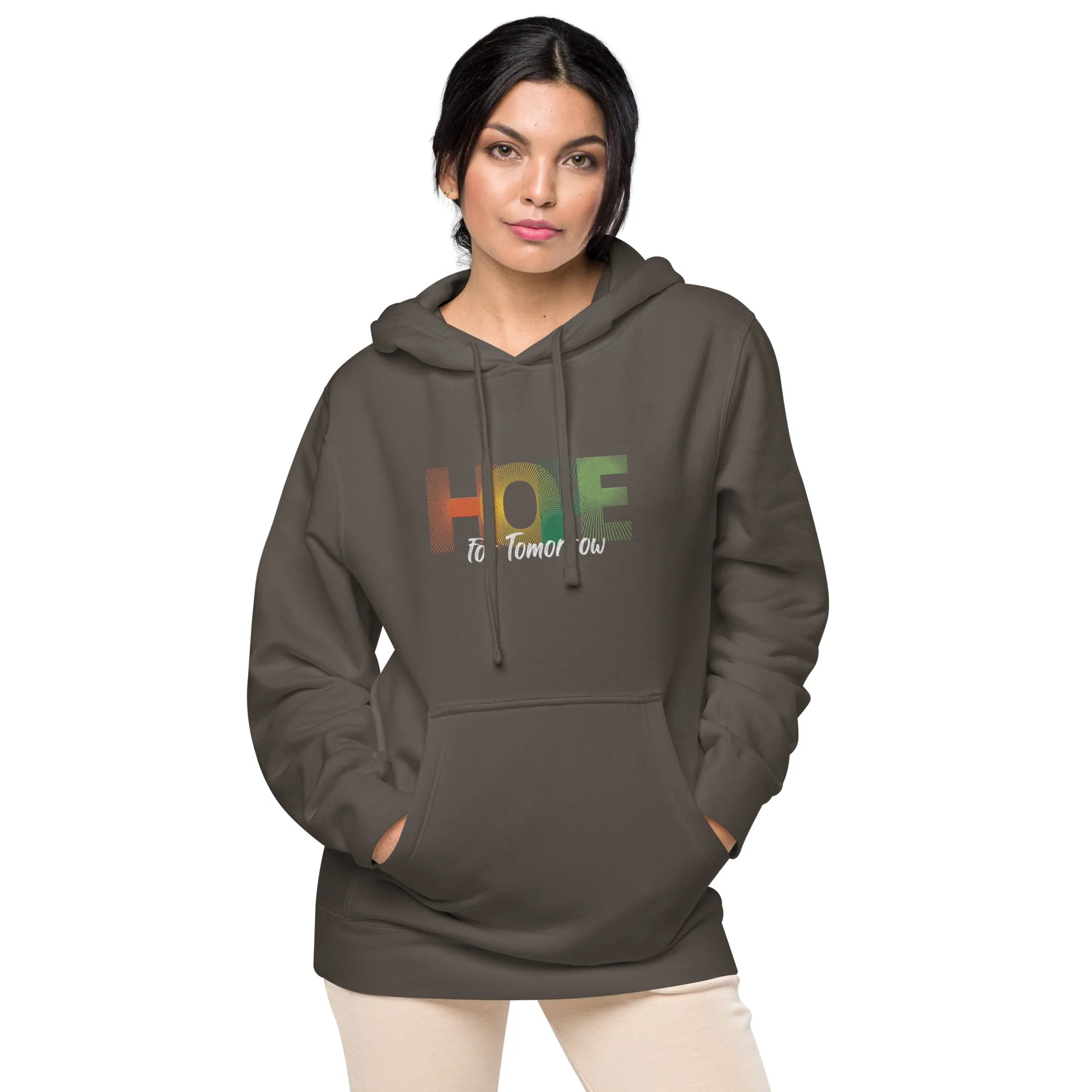 "Hope for Tomorrow" Unisex pigment-dyed hoodie
