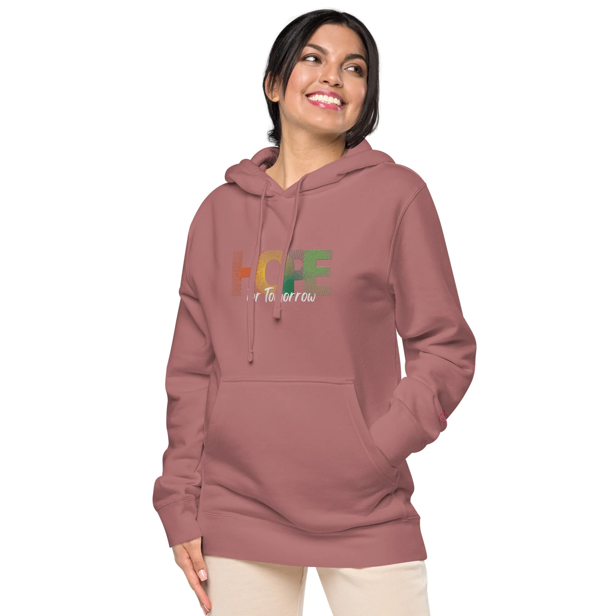 "Hope for Tomorrow" Unisex pigment-dyed hoodie