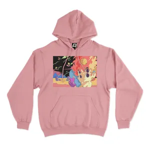 "Neothaicivilization: Dancing Star" Fleece Hoodie Light Pink