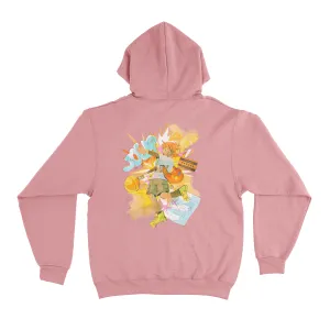 "SOUR" Fleece Hoodie Light Pink