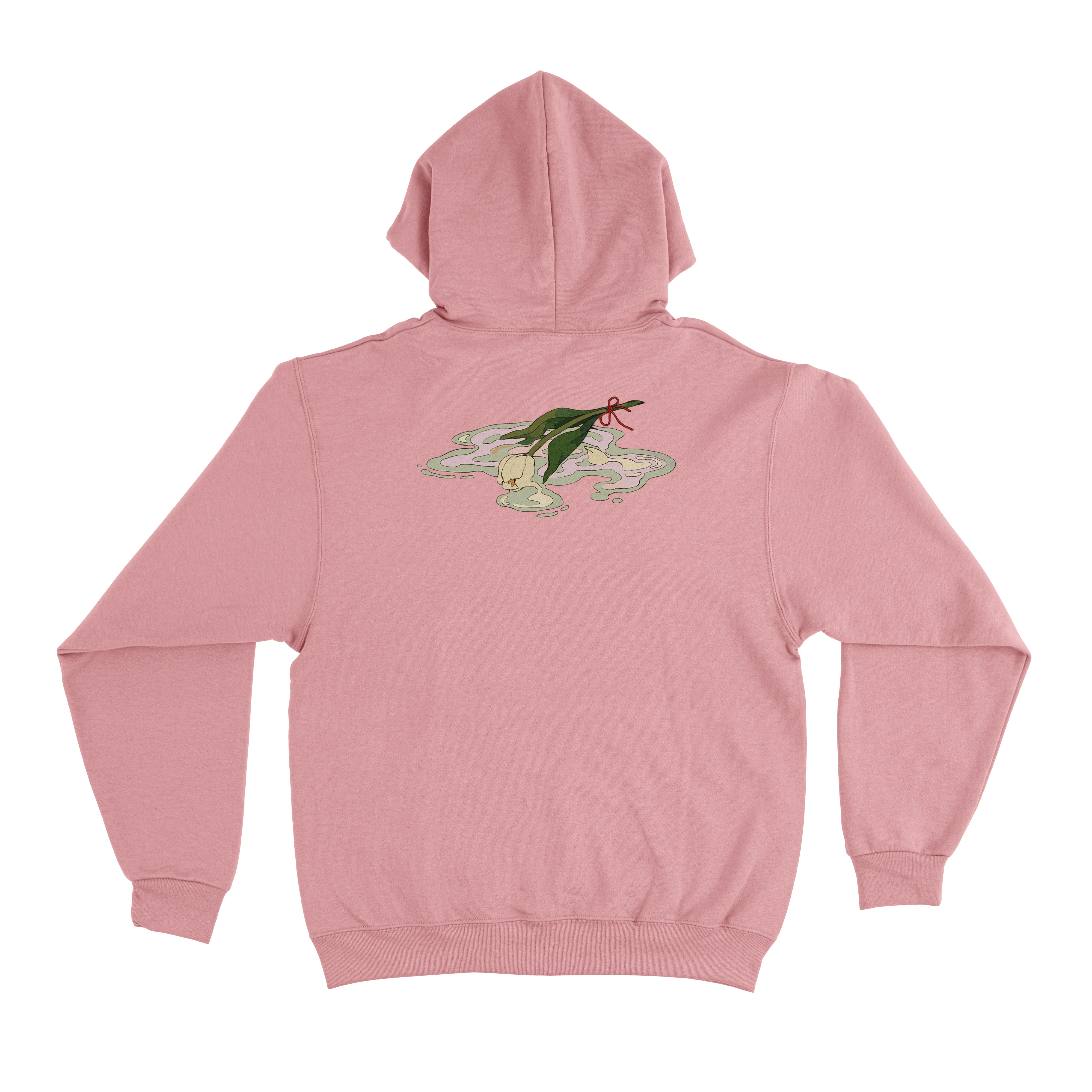 "Traces of Memories #1" Fleece Hoodie Beige/Light Pink