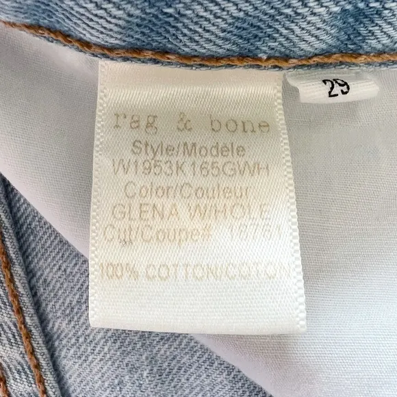Rag &amp; Bone Justine Short in Glena Light Wash | 29