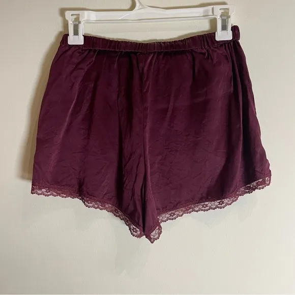 Reformation Sorely Silk Shorts in Plum size XS
