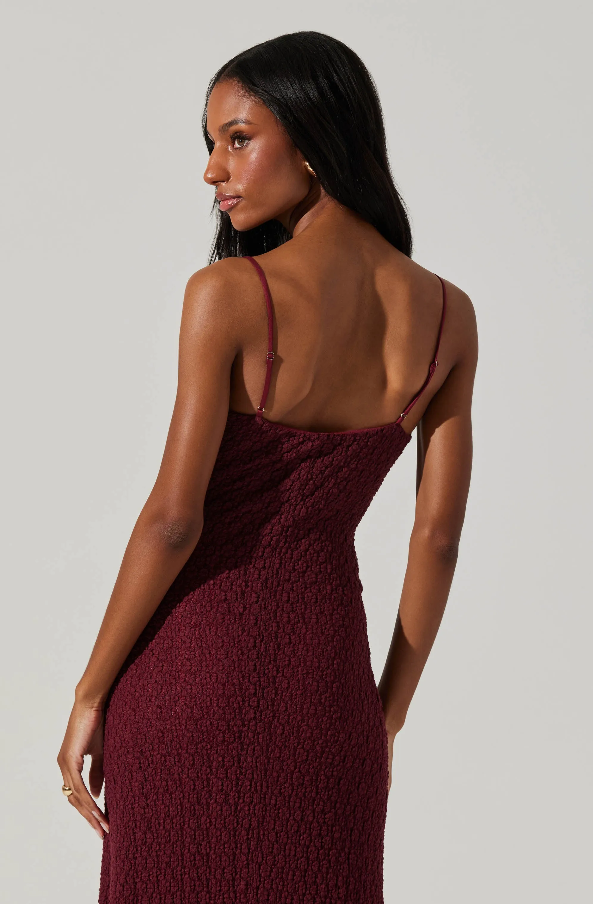 Renaisse Textured Maxi Dress