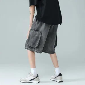 RetroFit Vintage Hip-Hop Denim Shorts
