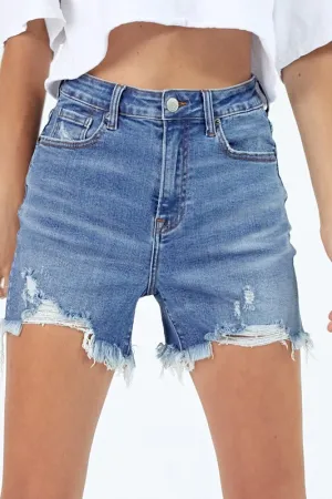 Risen Distressed Denim Shorts