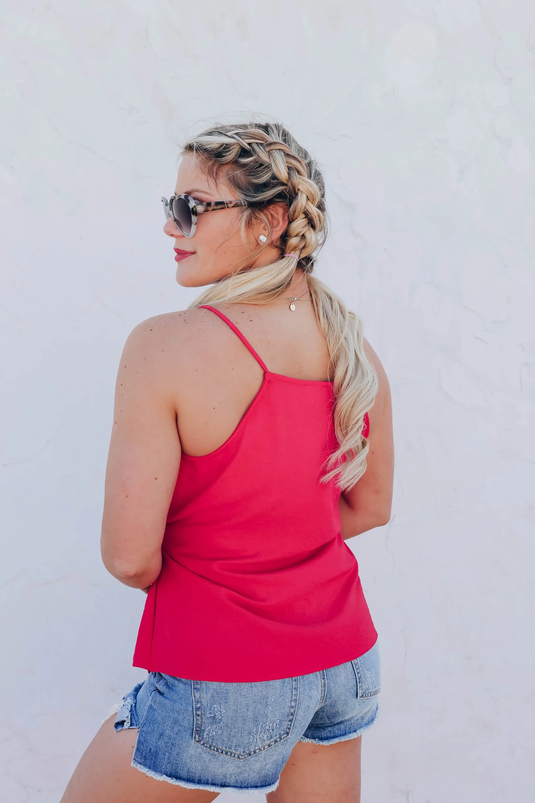 Ruby Woo Wrap Top