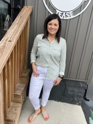 SALT & SAGE BUTTON DOWN