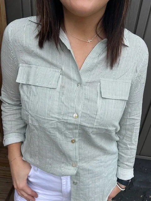 SALT & SAGE BUTTON DOWN