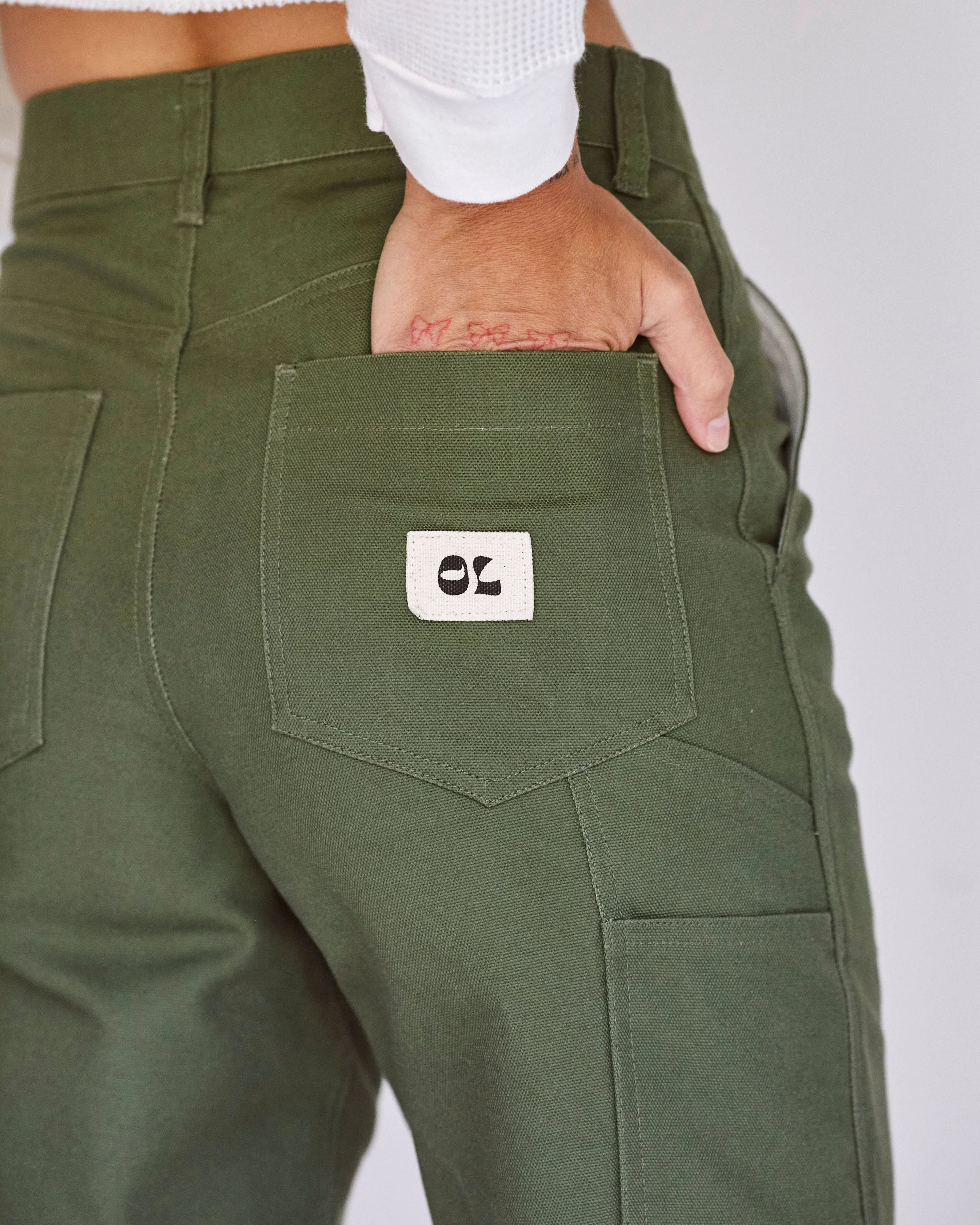 SAMPLE SALE: Carpenter Short - Fern Green Canvas