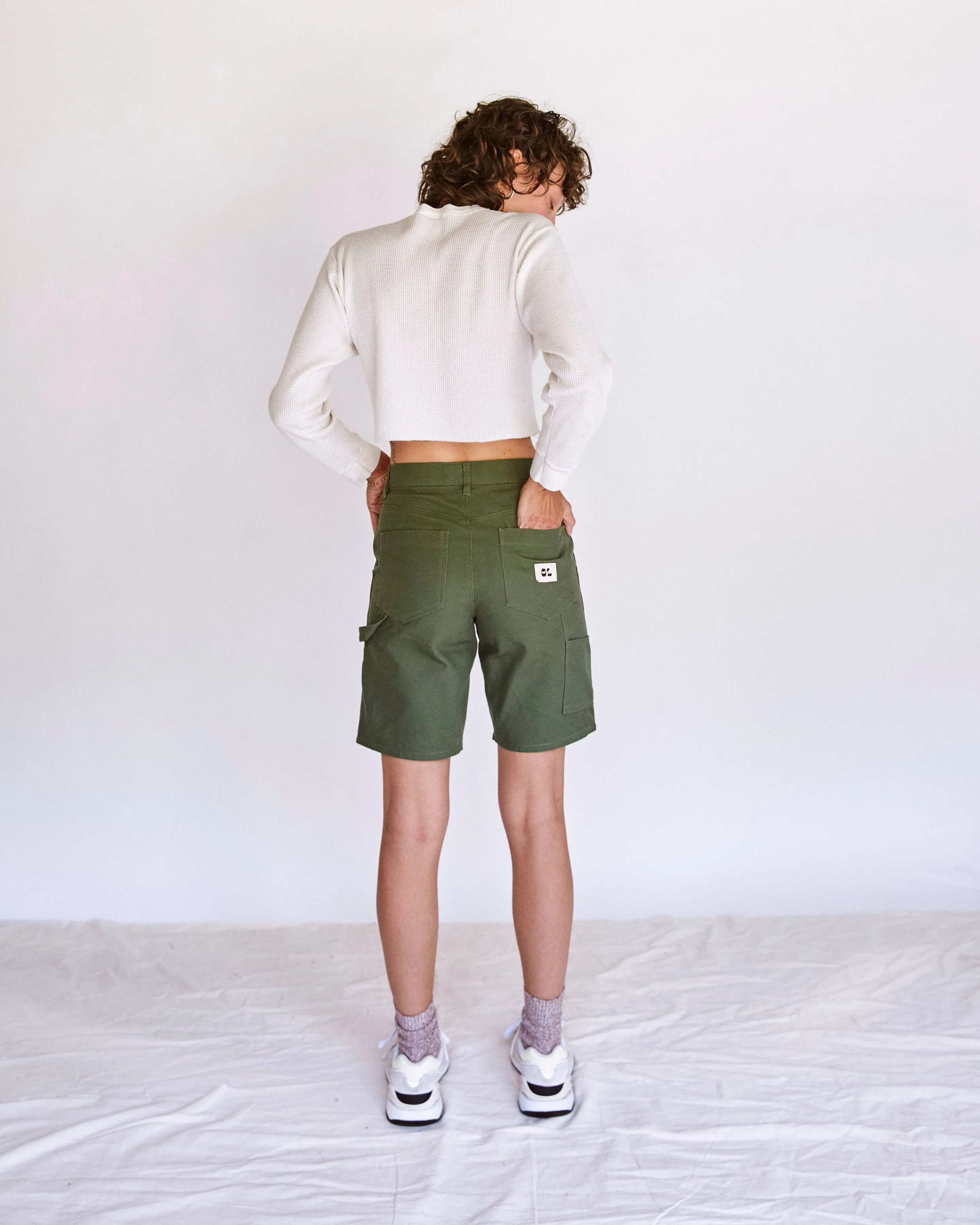 SAMPLE SALE: Carpenter Short - Fern Green Canvas