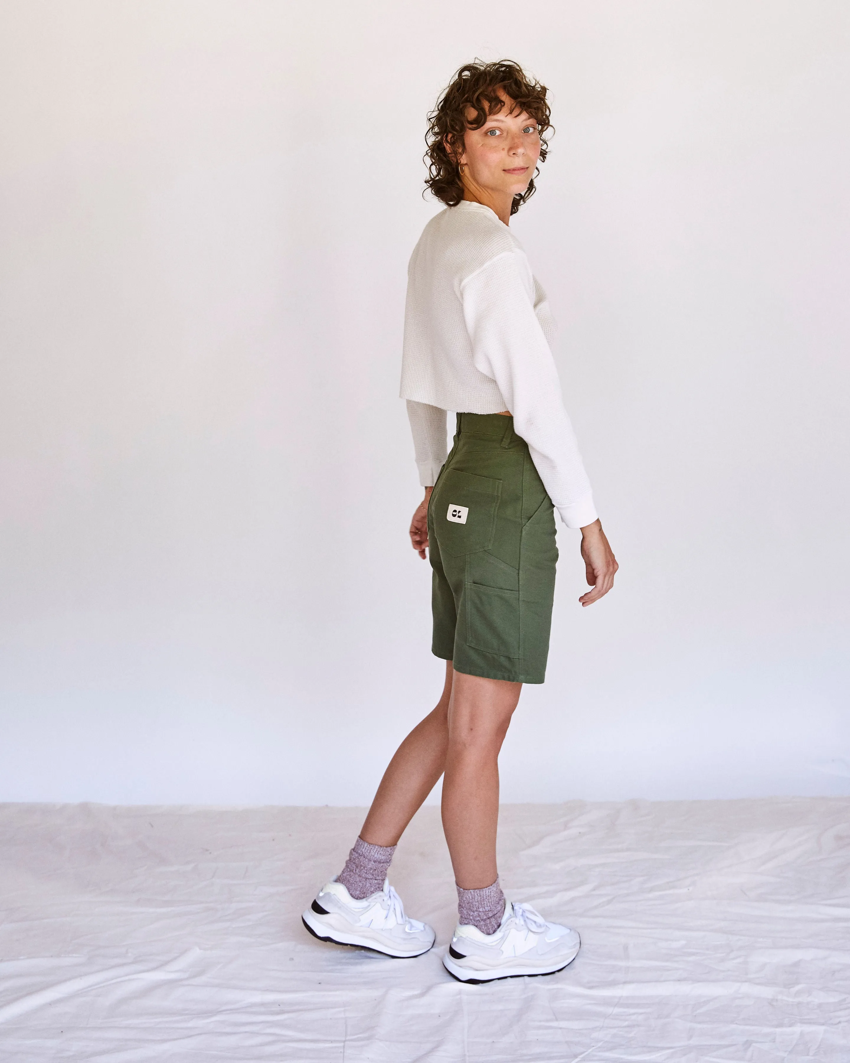 SAMPLE SALE: Carpenter Short - Fern Green Canvas