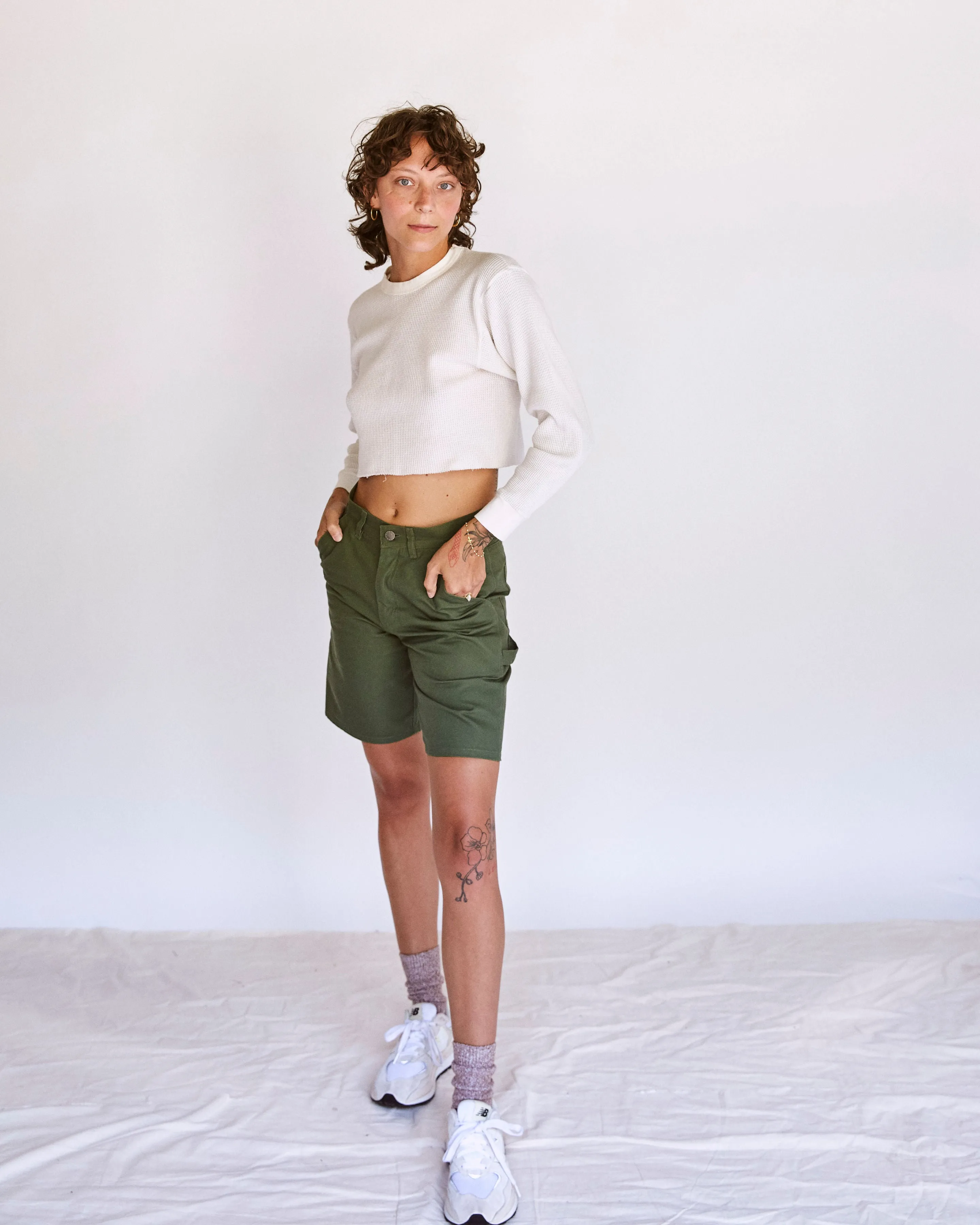 SAMPLE SALE: Carpenter Short - Fern Green Canvas