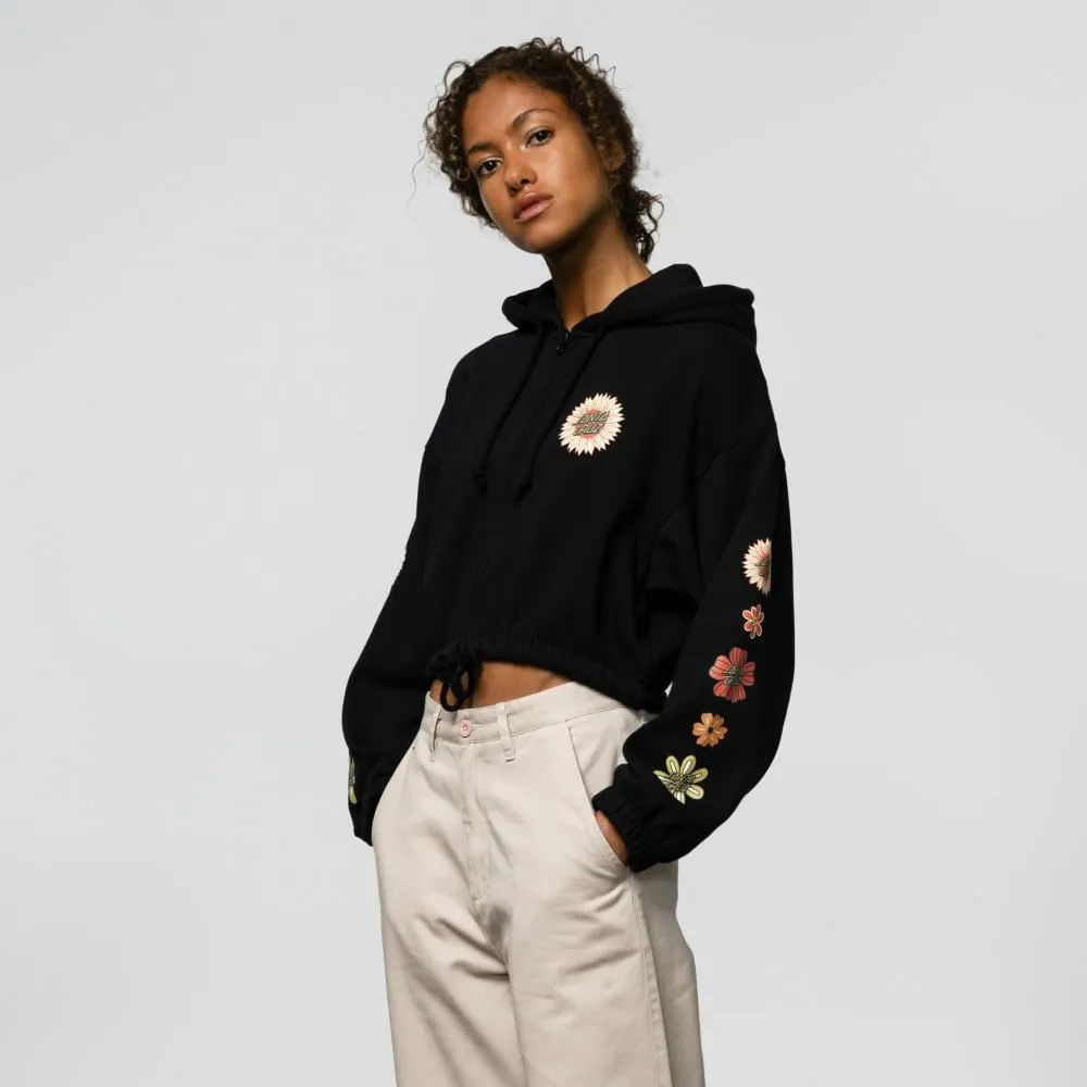Santa Cruz Womens Zip Hood Floral Mix Up - Black