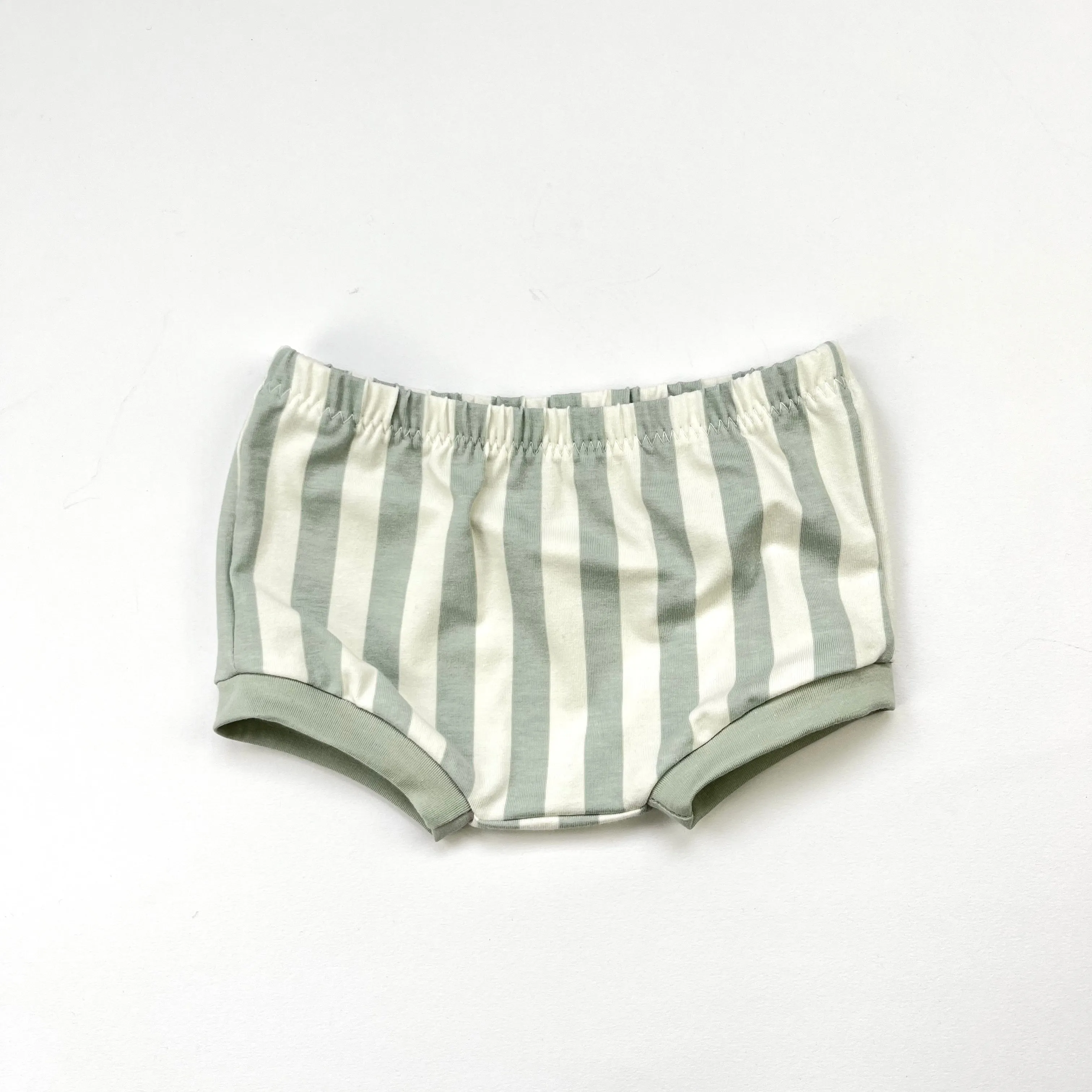 SEAFOAM STRIPE BUMMIE SHORTS