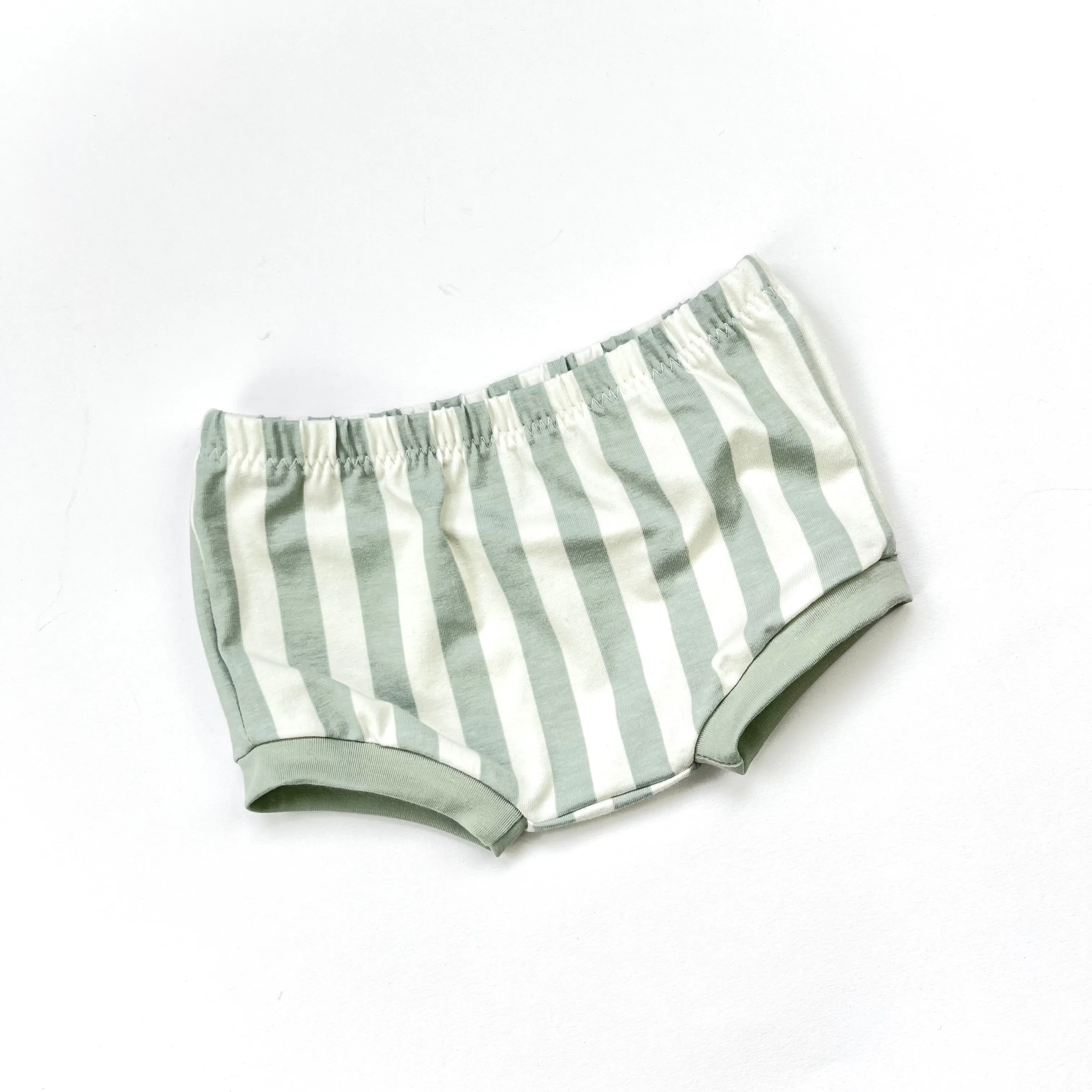 SEAFOAM STRIPE BUMMIE SHORTS