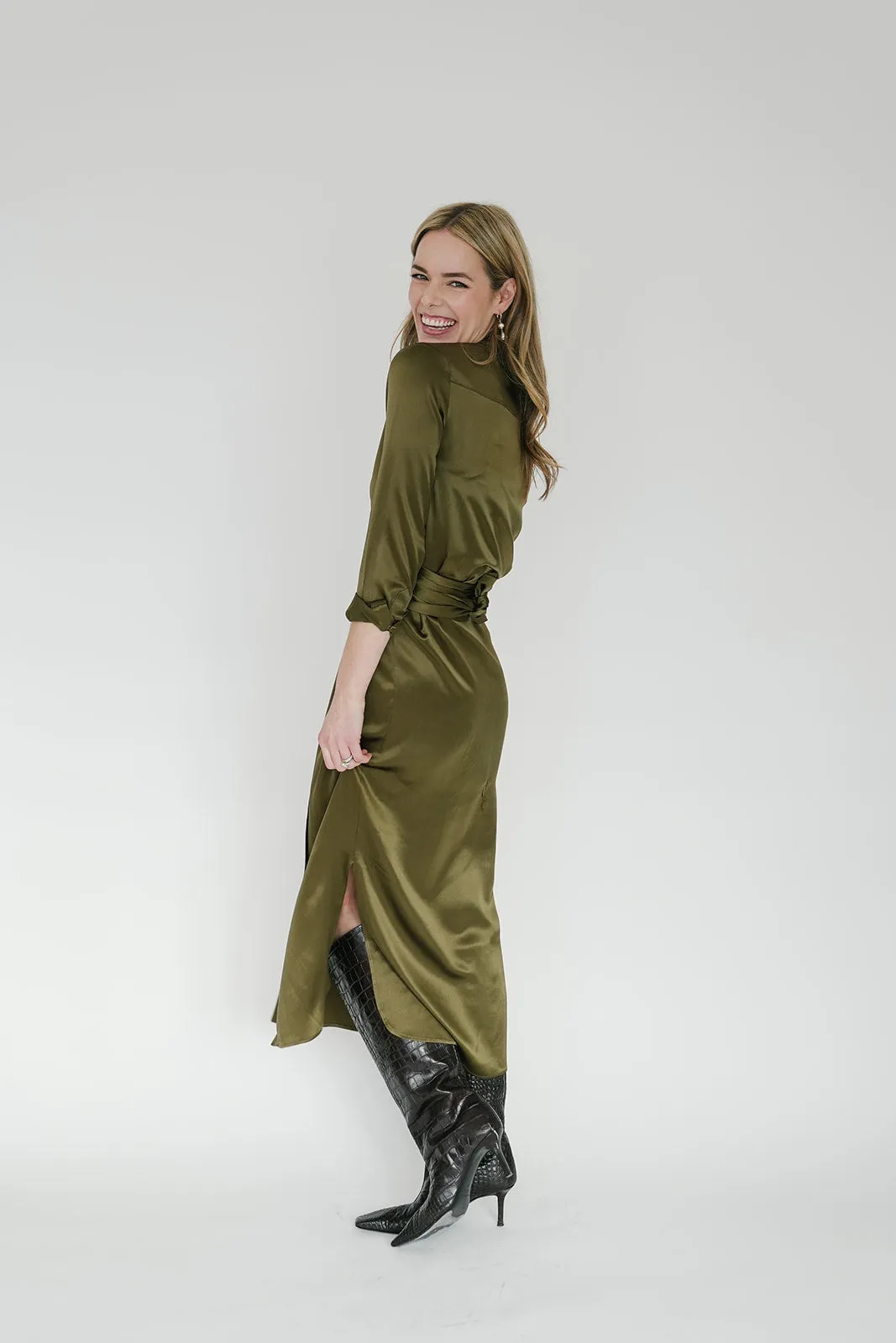 Serena Dress in Olive