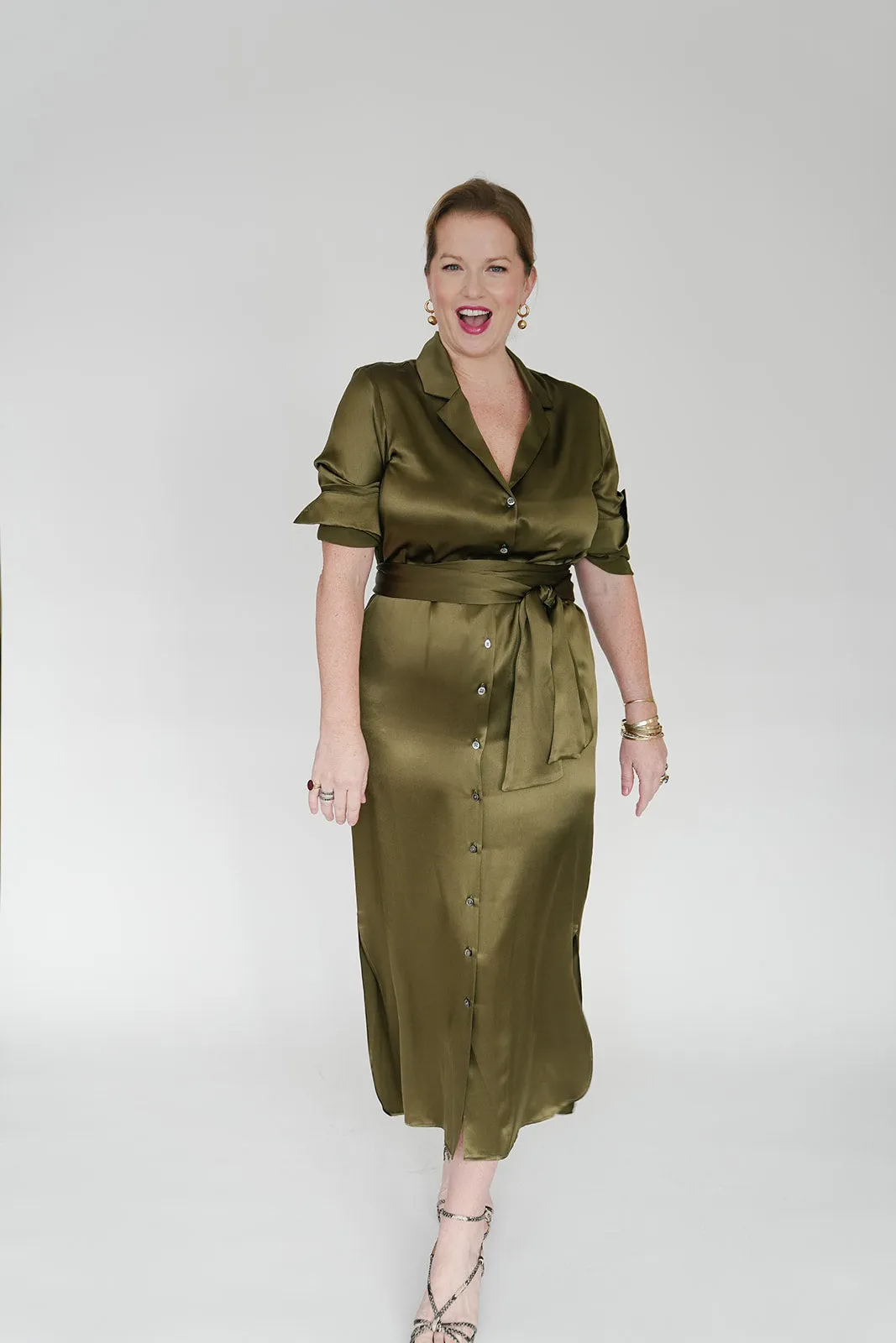 Serena Dress in Olive