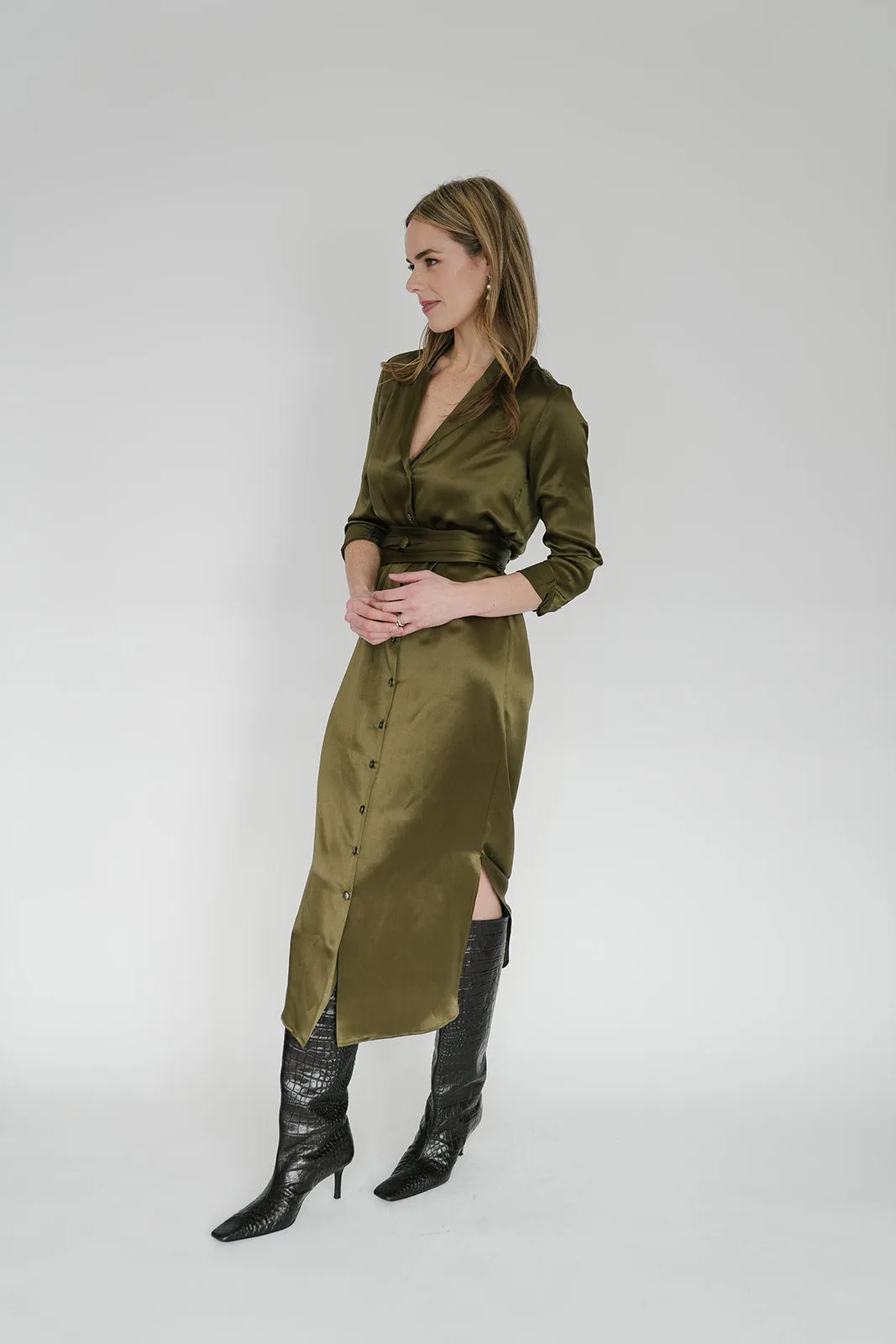 Serena Dress in Olive